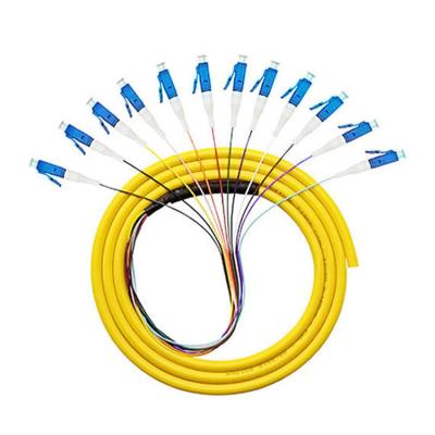 China 12 Core LC FTTH 0.9mm OM2 OM3 Fiber Optic Pigtail for Smooth Signal Transmission en venta