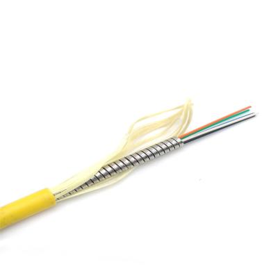 China 6C G657A2 LSZH PE PVC Anti Rodent Armoured Fiber Cable With 6 Conductors zu verkaufen