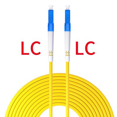 China LC UPC/LC UPC 2.0mm PVC OFNR 9/125 Single Mode Fiber Optic Cable Patch Te koop