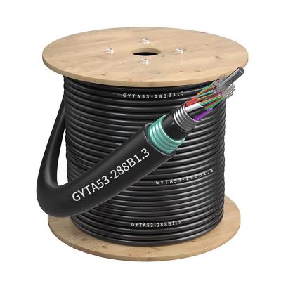 China RoHS Armoured Fibre Optic Cable GYTA53 For Fast Telecom Communication à venda