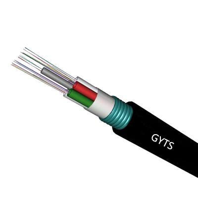 Κίνα HXCOWO Steel Armoured Fibre Optic Cable Aerial Duct 6 12 24 48 96 144 Core GYTS προς πώληση