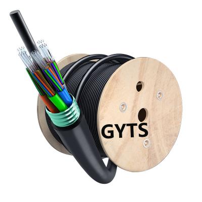 China GYTS 24 48Cores Outdoor SM Direct Burial Armored Fiber Optic Cable For Stable Network for sale