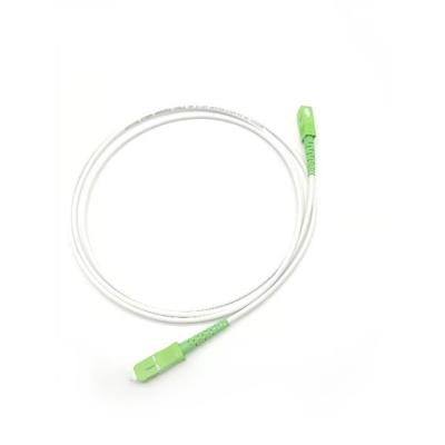 中国 White Fiber Optic Patch Cord LSZH SC/APC To SC/APC SM 9/125 Low Insertion Loss 販売のため