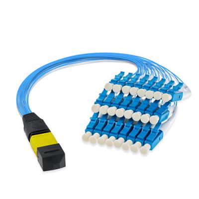 China Networking Solution 72 Fibers OM4 50/125 Multimode MPO Trunk Cable with Custom Length for sale