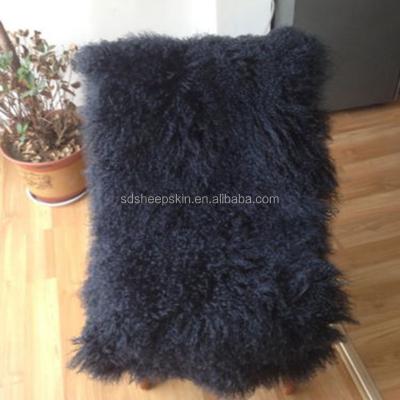 China Nature Sheepskin Blanket Plush Tibet Lamb Blanket Tibetan Curly Alpaca Fur Blanket for sale