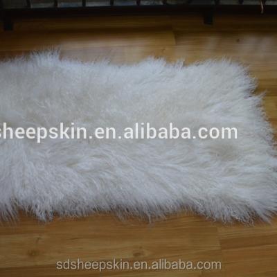 China Nature Fashion Plush Tibetan Lamb Blanket Tibetan Curly Sheepskin Fur Blanket for sale