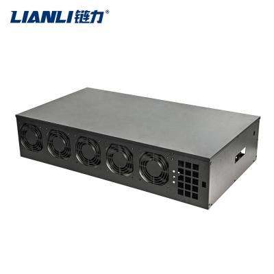 China With fan 12gpu computer case tower server case lianli factory price with LGA1151 cpu installation 12 gpu for sale