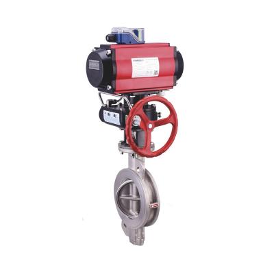 China Fluid Control Seal Pneumatic Hard Butterfly Valve for sale