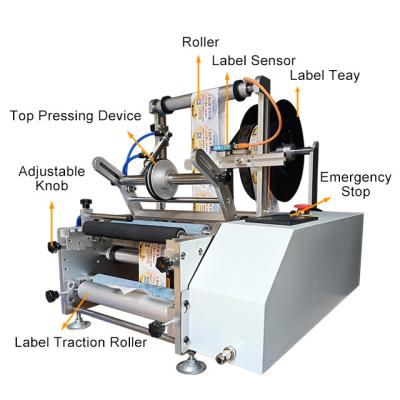 China Semi Automatic Food White Wine Labeling Machine By Sticker Label With Low Price for sale