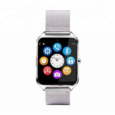 China Hot Support SIM TF Card Stainless Steel Phone Z60 Touch Screen Smart Watch Anti-lost Fitness Tracker For Android for sale