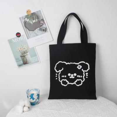 China Simple Cute Canvas Women's Fashion Cartoon Shoulder Bag Bear Handbag Girl Heart Girl Student Cloth Bag Simple Cute Bag for sale