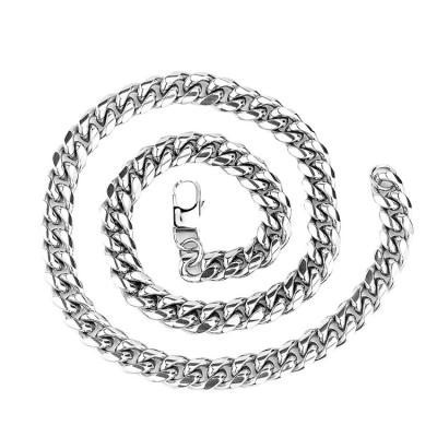 China Hiphop Made In China New Fashion Silver Plated Stainless Steel 15cm Mens Hip Hop Bold Necklace for sale