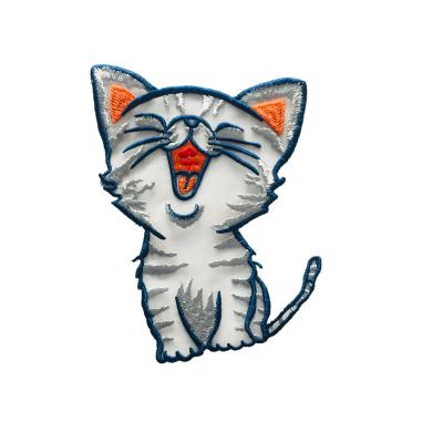 China 3D Embroidered Kitten Embroidered Logo Design Customization High Quality Embroidery Logo for sale