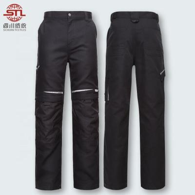 China Wholesale Breathable/Durable Polyester Cotton Safety Workwear Cordura Cargo Pants With Knee Pad And Reflective Tape for sale