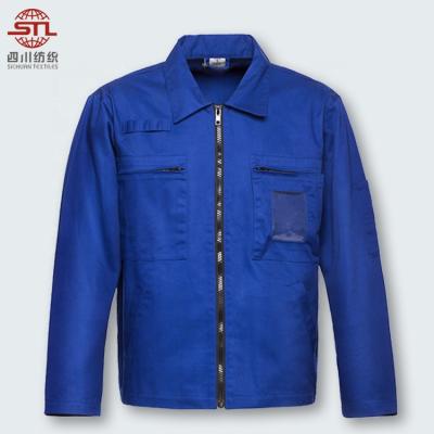 China Wholesale Custom Cotton Breathable/Durable Polyester Blue Work Jacket For Men for sale