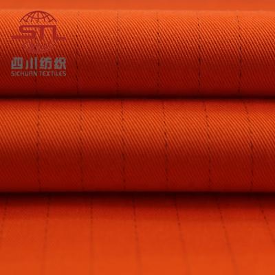 China Clothing Polyester Cotton Stripe ESD Anti-Static Petrochemical Fabric (Electrostatic Discharge Fabric) for sale