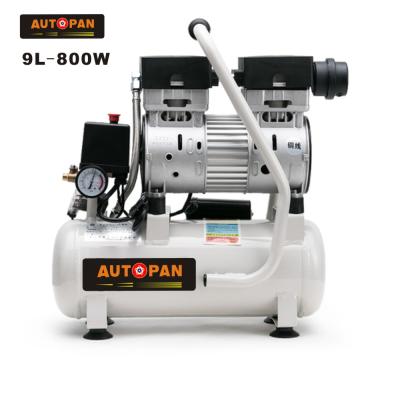 China OIL-LESS AUTOPAN 800W 9L Mute Oil Free Air Compressor for sale