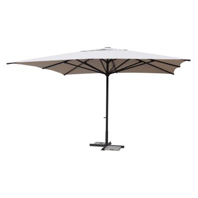 China Commercial 4x4M Large Size High End Parasol Modern Aluminum Frame Large Outdoor Luxury Umbrella for sale