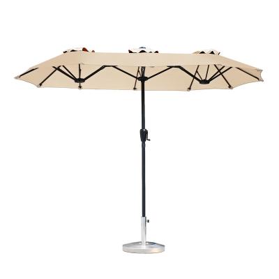 China 3.8m Large Outdoor Market Modern Double Sided Umbrella Height Garden Parasol Patio Umbrellas for sale