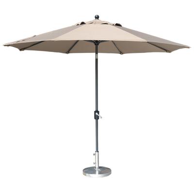 China Modern Round 9Ft Outdoor Parasol 6K Ribs Center Parasol Umbrella Pole Patio Umbrellas for sale