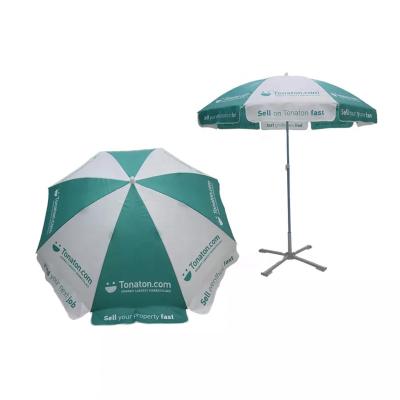 China Modern Promotional Advertising Custom Design Outdoor Beach Umbrella With Logo Print for sale