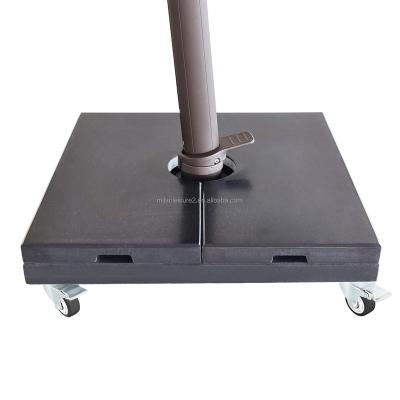 China Modern Granite Rolling Umbrella Base Sun Umbrella Base Garden Granite Umbrella Base With Weight for sale