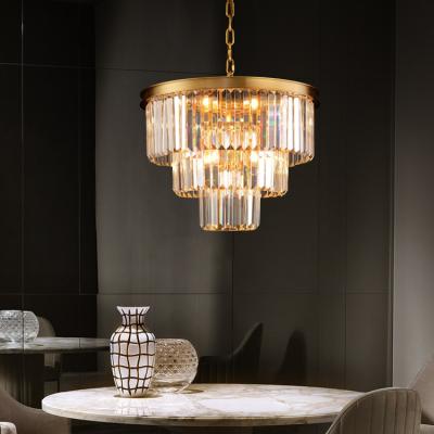 China Modern Professional Modern Dining Room Ceiling Copper Lamp Quality Pendant Crystal Chandelier Luxury for sale