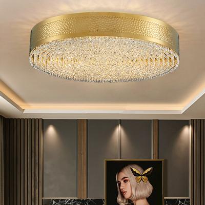 China Outdoor Mounted Indoor Decoration for Home Office Restaurant Outdoor Flush Mount Around LED Crystal Ceiling Light for sale