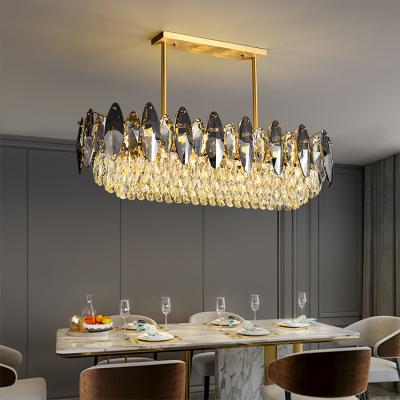 China Modern Home Chandelier Lamp Modern Living Room Pendant Lights Copper K9 Crystal Chandelier Luxury for sale