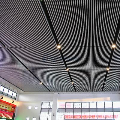 China Ceilings Strip Ceiling Panel Supermarket Noise Design False Drop Metal Suspended Aluminum Embedded Ceiling Decoration for sale