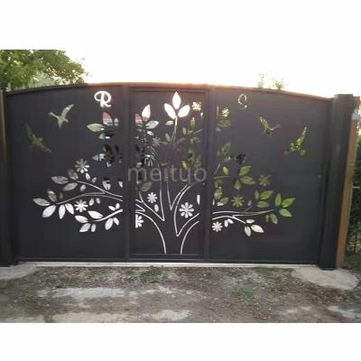 China Easily Assembled Front Garden Fence Sliding Fencing Trellis Metal Exterior Decorative Main Design Aluminum Base Track for sale