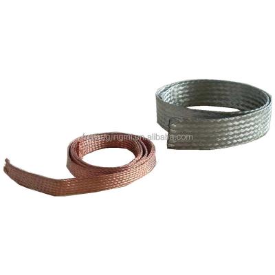 China Ground Low MOQ Customized Bare Flat Copper Changeover Device Ground Wire Pigtail for sale