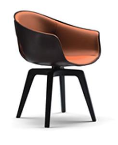 China Ginger Chair by Roberto Lazzeroni, Ginger dining chair with fabric or leather match for sale