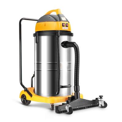 China Industrial Car Cleaning Wet And Dry Vacuum Cleaner With Big Wheel Rubber Plate For Warehouse And Factory for sale