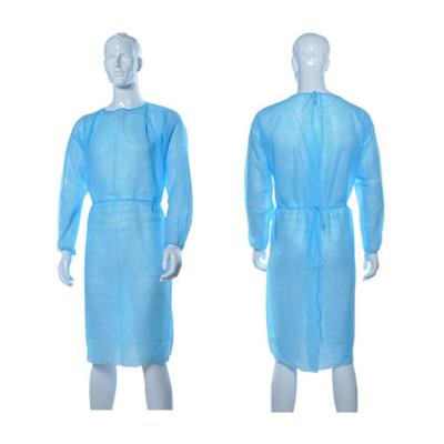 China 2021 EXW price!disposable isolation gown with one waist belt for sale