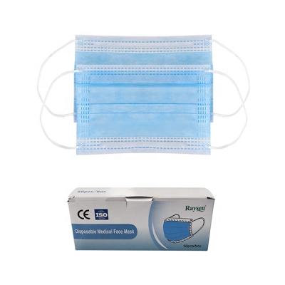 China Disposable 3 ply face mask earloop for personal for sale