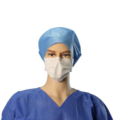 China Raysen Tianjin Disposable doctor cap non woven medical bouffant cap hairnet caps for hospital staff for sale