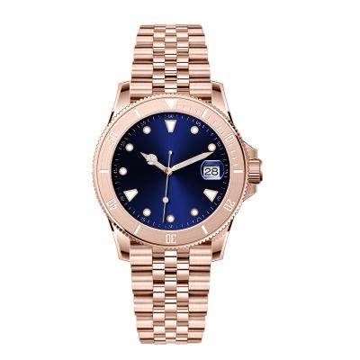 China Luxury Full OEM Custom Logo Calendar Calendar Rose Gold Top Brand Lady Stainless Steel Quartz Watches Women Waterproof Wrist for sale