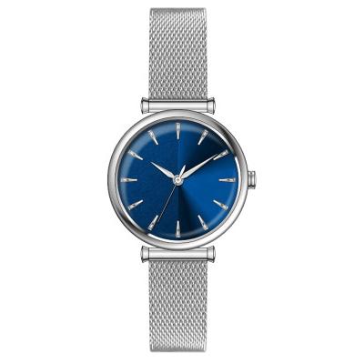 China Women's Simple Minimalist Logo Quartz Watches Custom Lady High Quality Stainless Steel Style Mesh Band 5ATM Water Resistant for sale