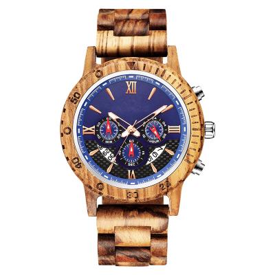 China Hot Selling Automatic Date Natural Wood Watches Women Men Unisex Wrist Watches for sale