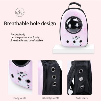 China Breathable Custom Transparent Space Capsule Pet Backpack Carrier Cat Bag Pet Shop for sale