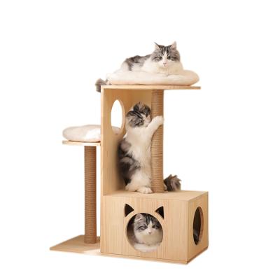 China Wall Mount High Standard Solid Color Living Room Bedroom Bite Resistant Cat Tree for sale