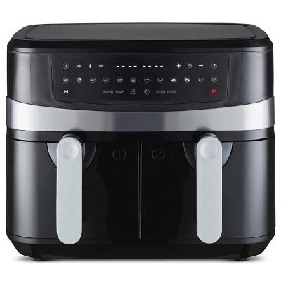 China Manual / 9L Touch Air Two Basket Air Fryer With 10 One Touch Presets Two Zone Technology Double Air Fryer for sale