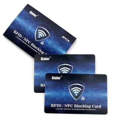 China Shield Bank Card Information RFID Blocking Card Security Card Protector Anti RFID Chip Customizable NFC for sale