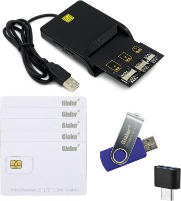 China Information Gialer SIM Card Program Kit, Card Reader + 5PCS Usim Cards + 3 in 1 Adapter Kit + Newest Grsimwrite Software for sale