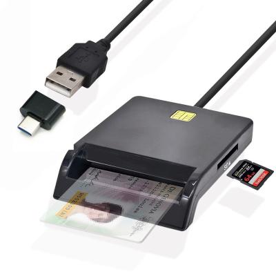 China ABS USB-CCID Gialer X02 USB Multi Ports SIM Card SIM SD TF MMC Card Reader PCSC Smart Card Reader ISO 7816 for sale