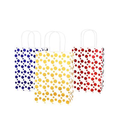 China Recycled Materials Newly Launched Tan Kraft Paper Handbag Paper Bag With Color Printing for sale