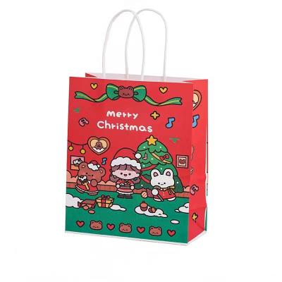 China Recycled Materials OEM Customized Cute Cartoon Character Paper Bag For Storage Shopping Bag for sale