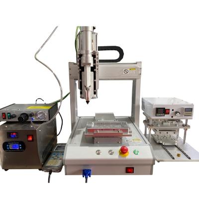 China Equipment automatic desktop epoxy cold-hot glue automation ab dispensing machine for IPhone X-13 pro Max Glass+frame for sale