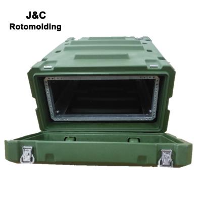 China Shanghai Jiechuang 4U Waterproof Shockproof Dustproof HDPE Material Rack Case By Rotational Molds for sale